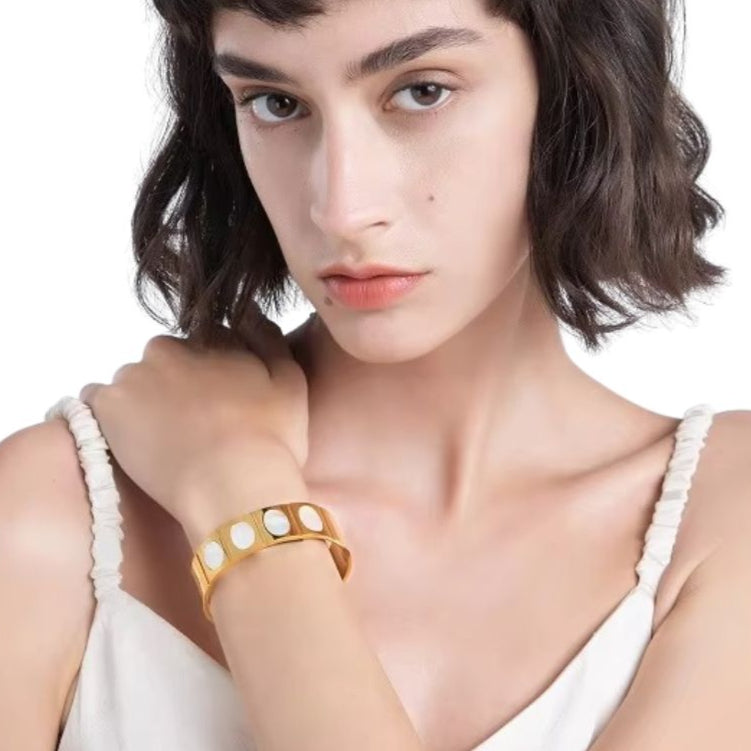 Azure Mother of Pearl Cuff