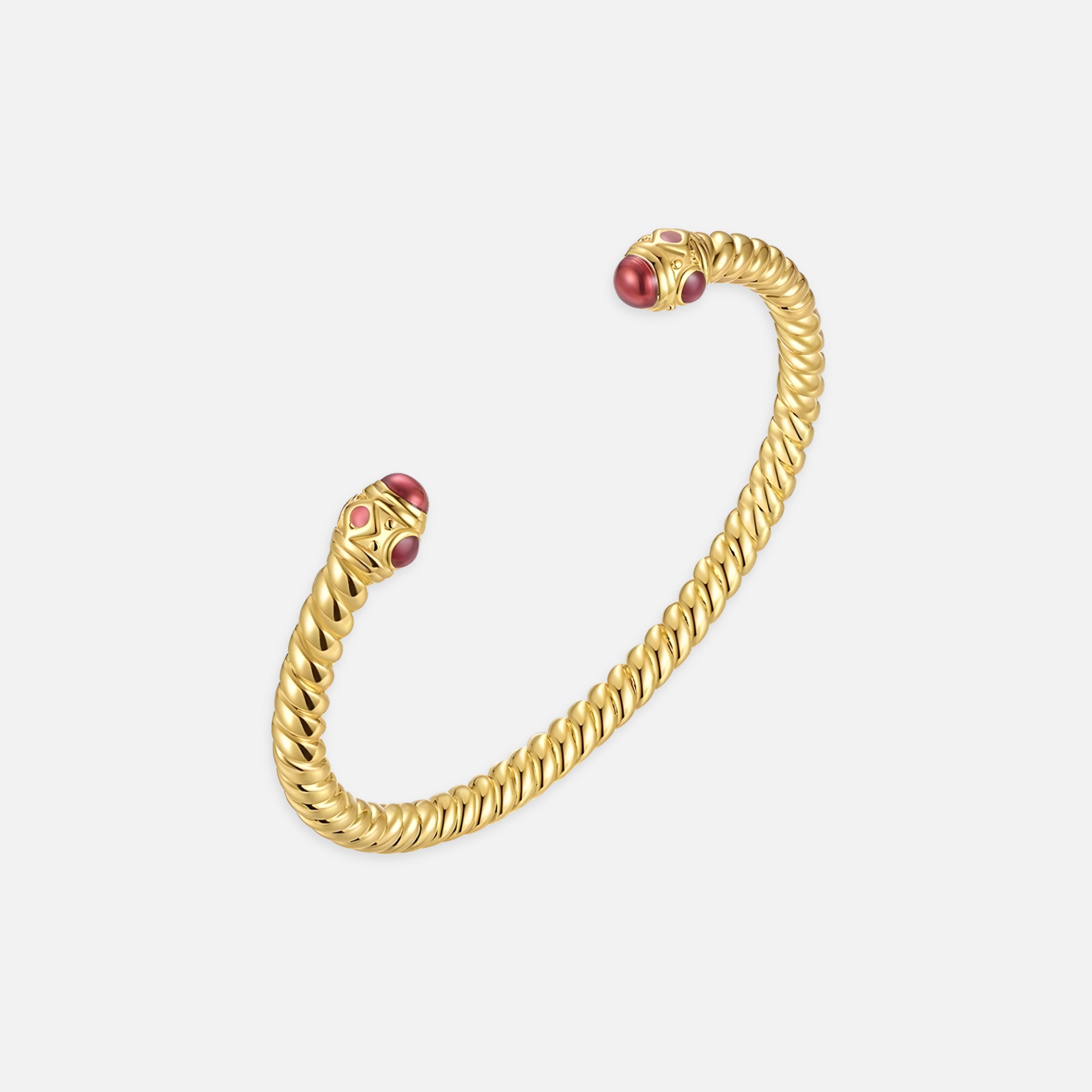 Ruby Twist Cuff Bracelet