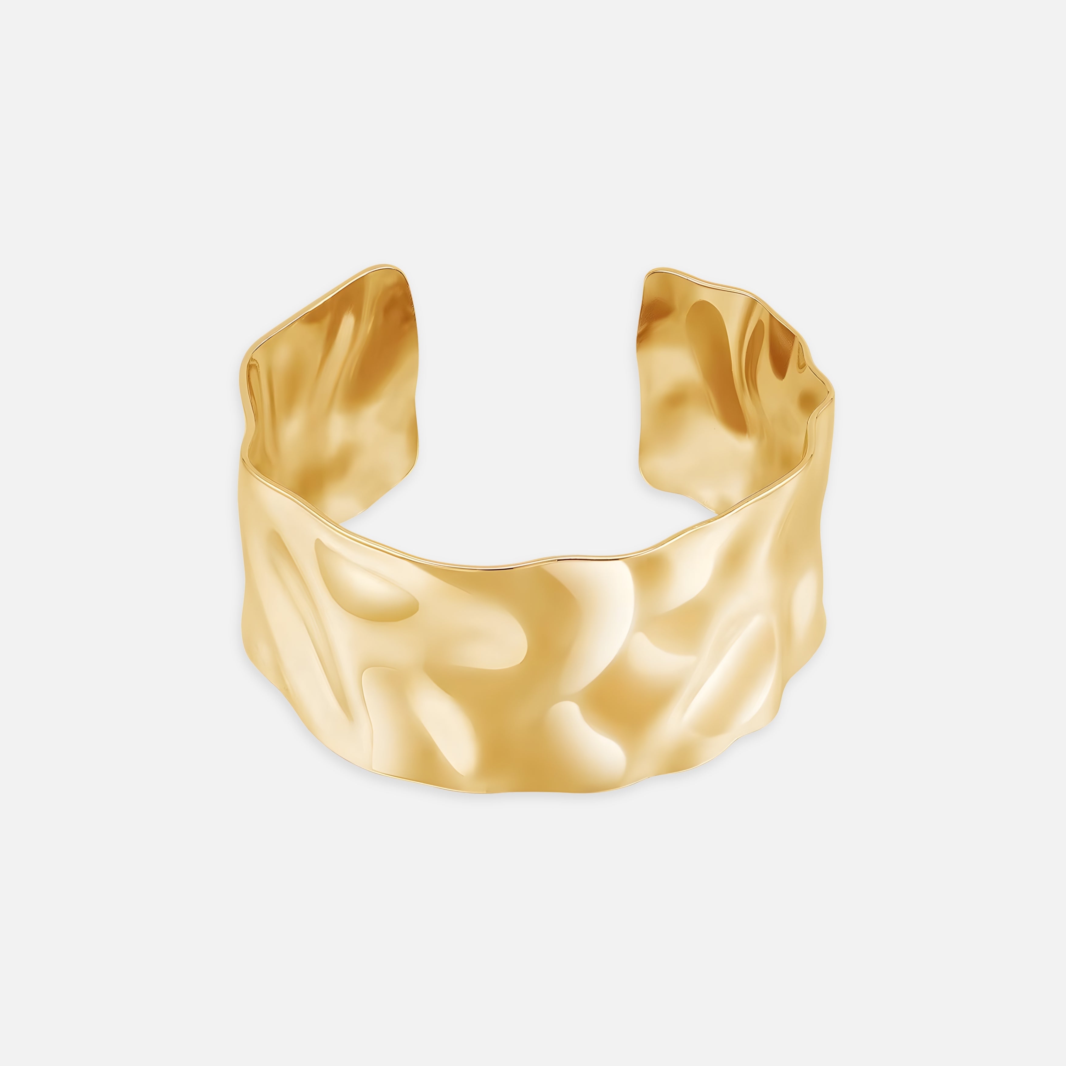 Solace Irregular Gold Cuff Bracelet