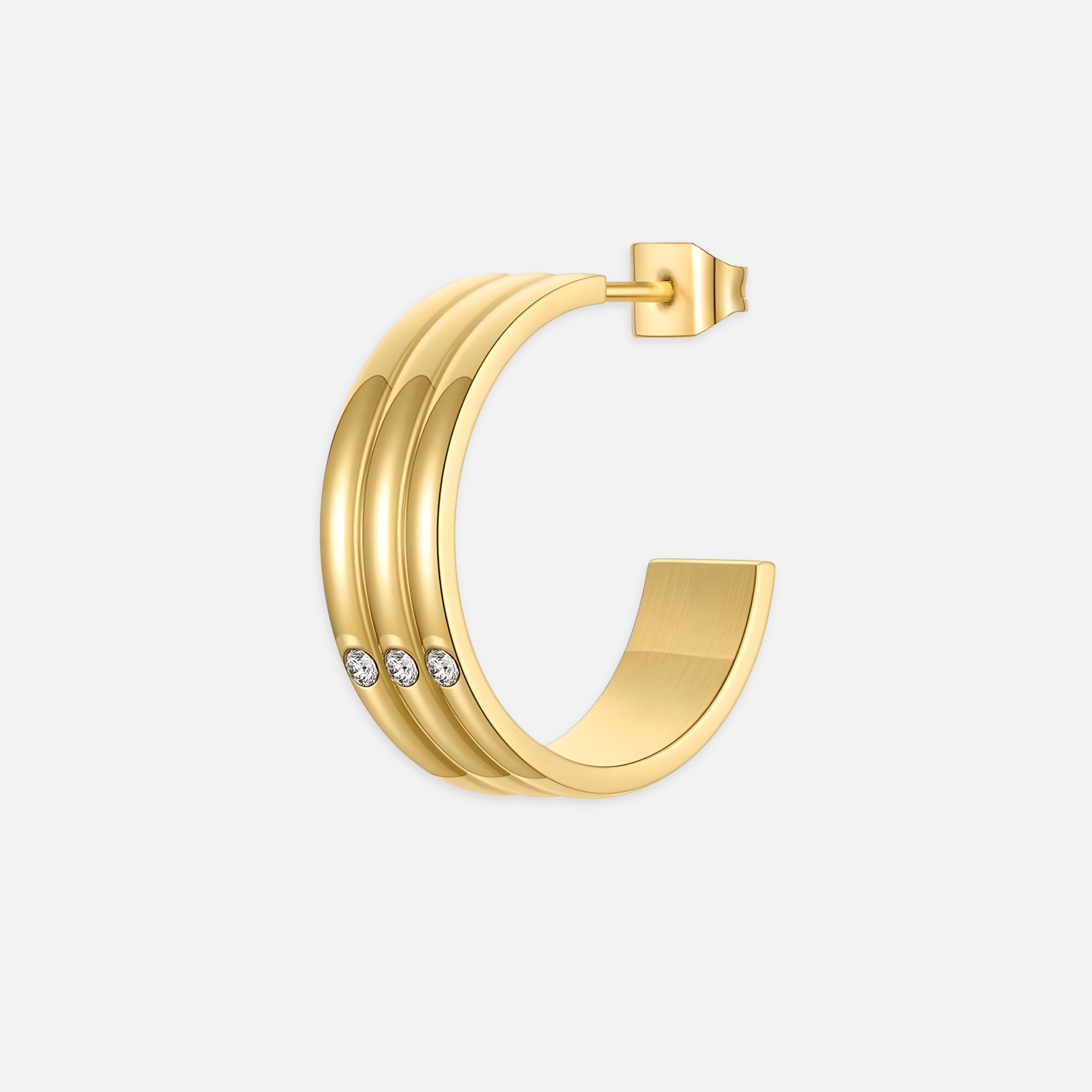 Tricia Crystal Hoop Earrings