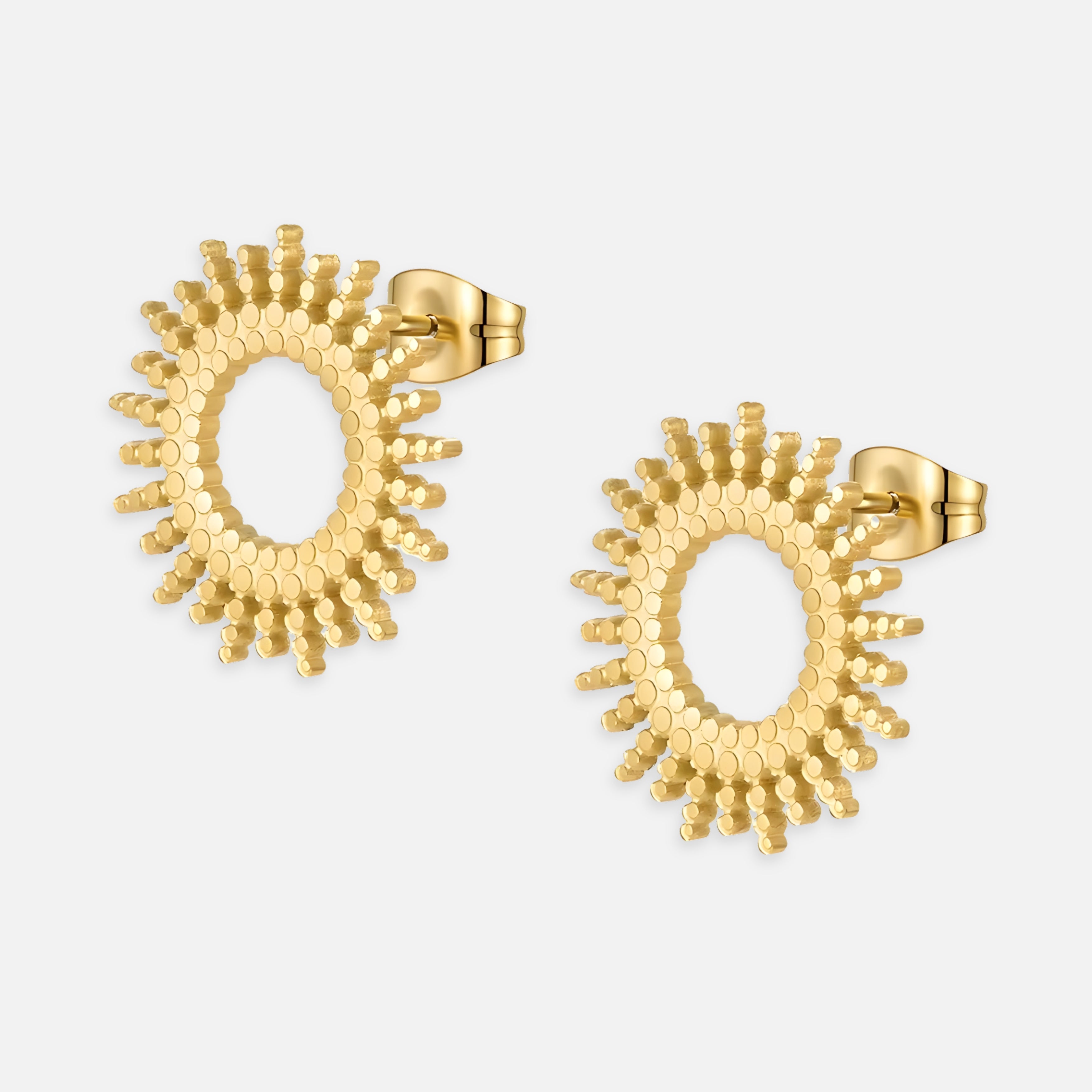 Beam Hollow Stud Earrings