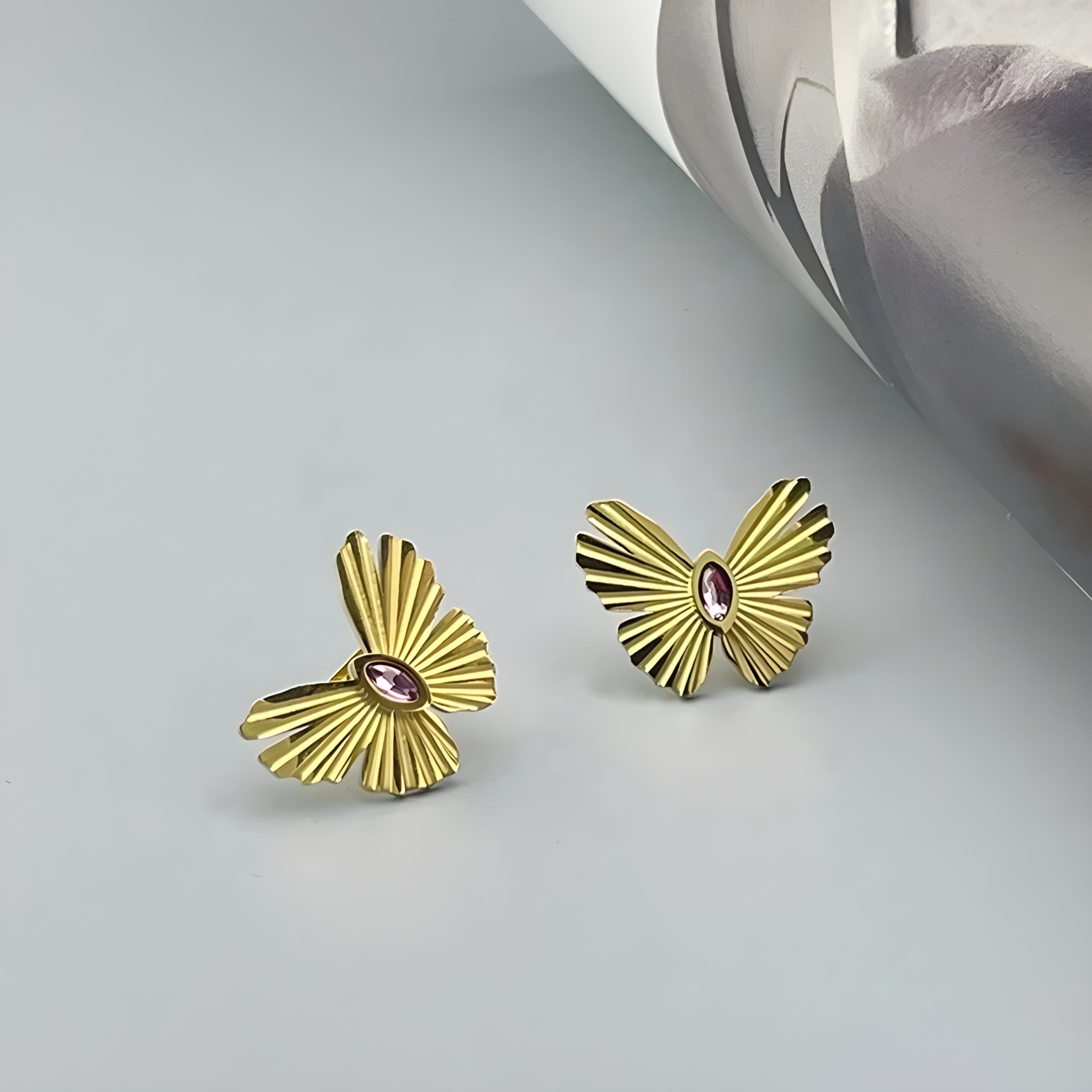 Aurelia Butterfly Gold Earrings