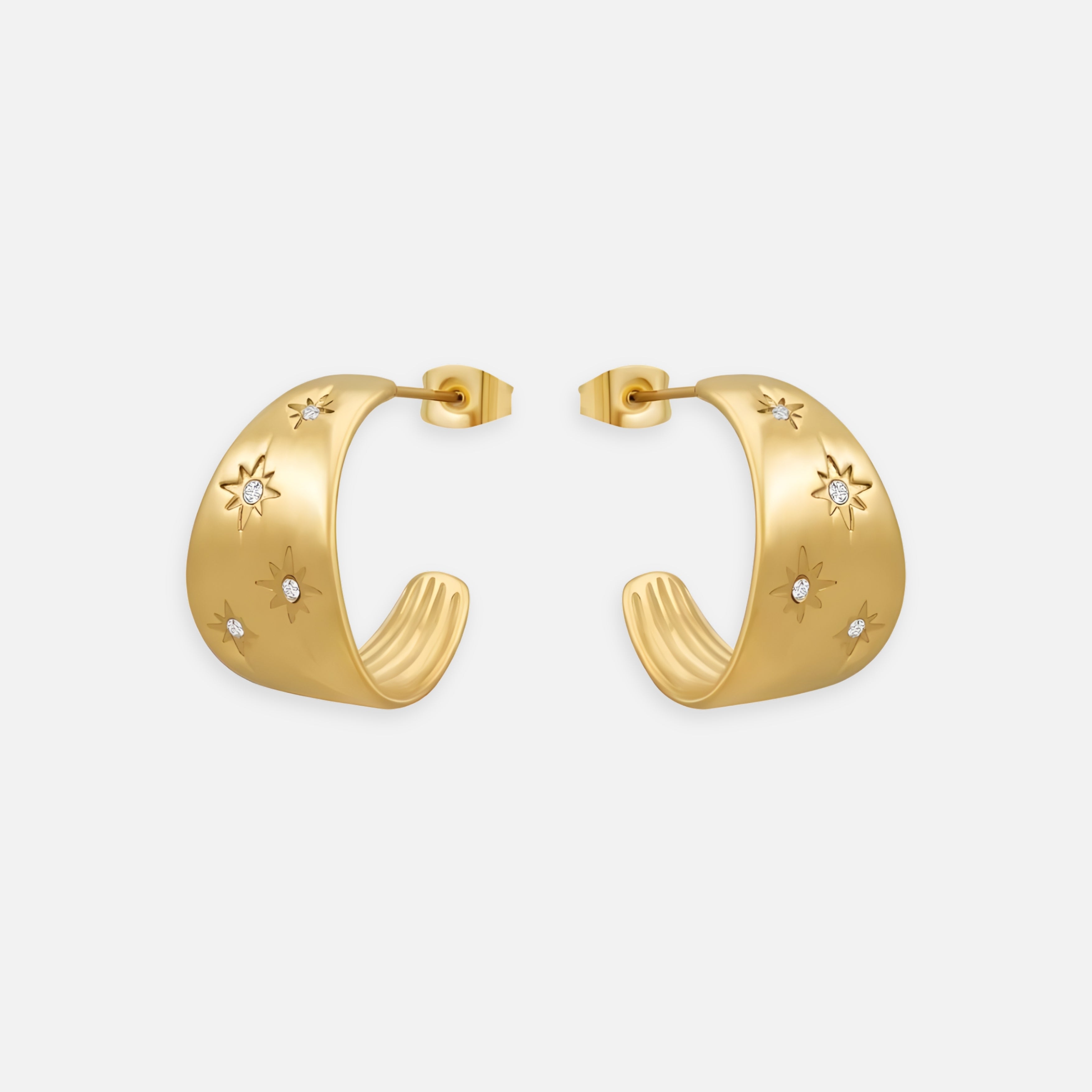 Astra Star Gold Earrings