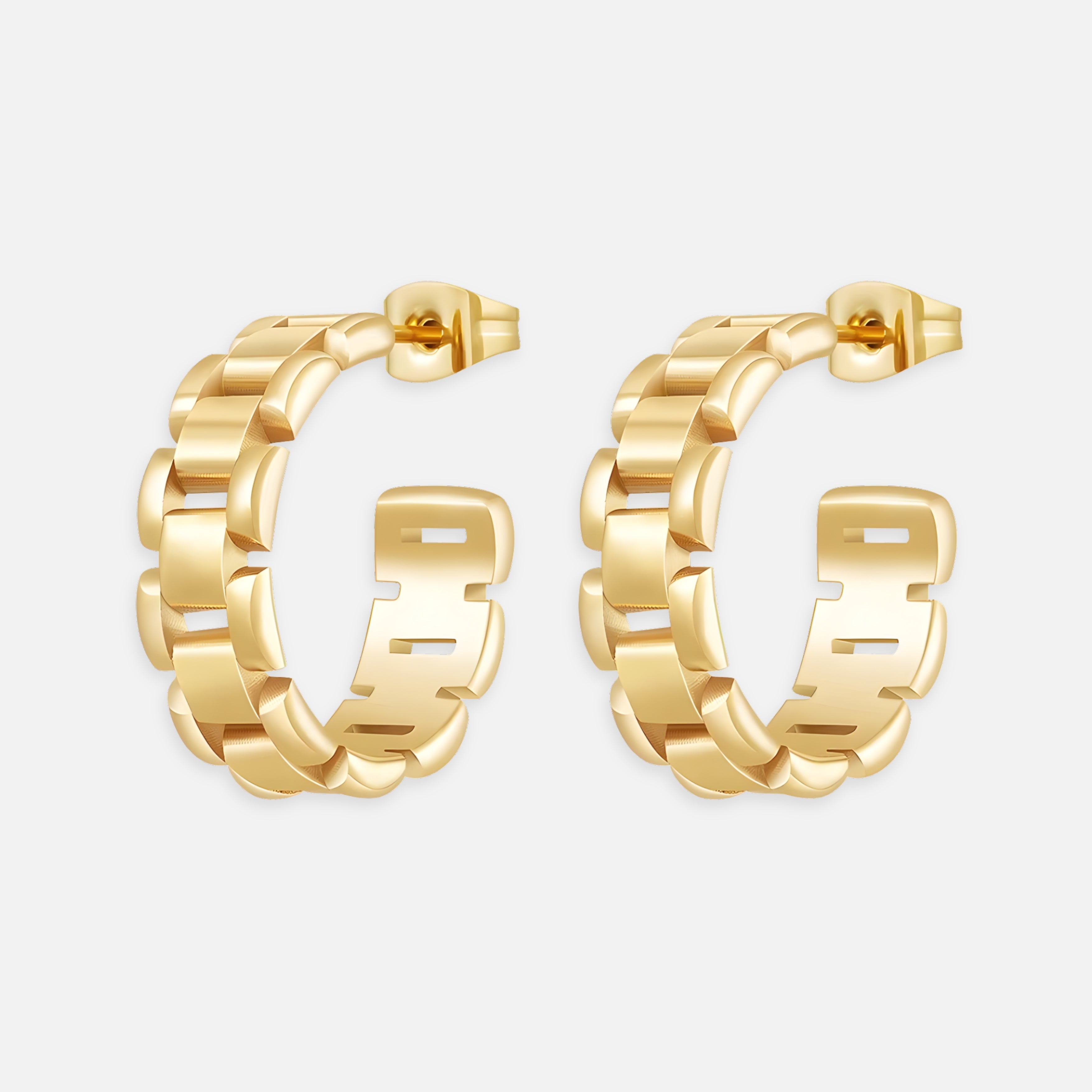 Atria Curve Hoop Earrings