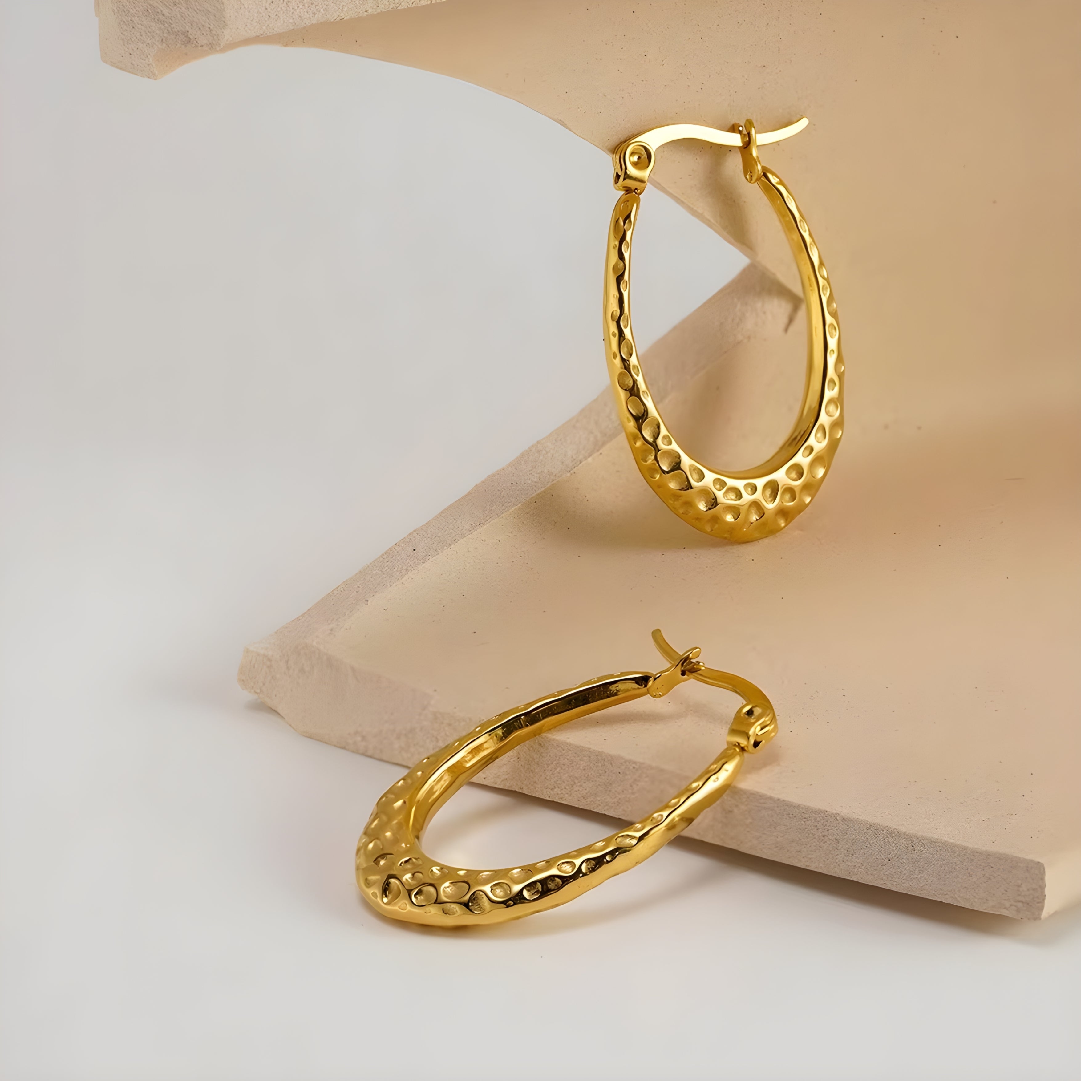 Texture Hoop Earrings