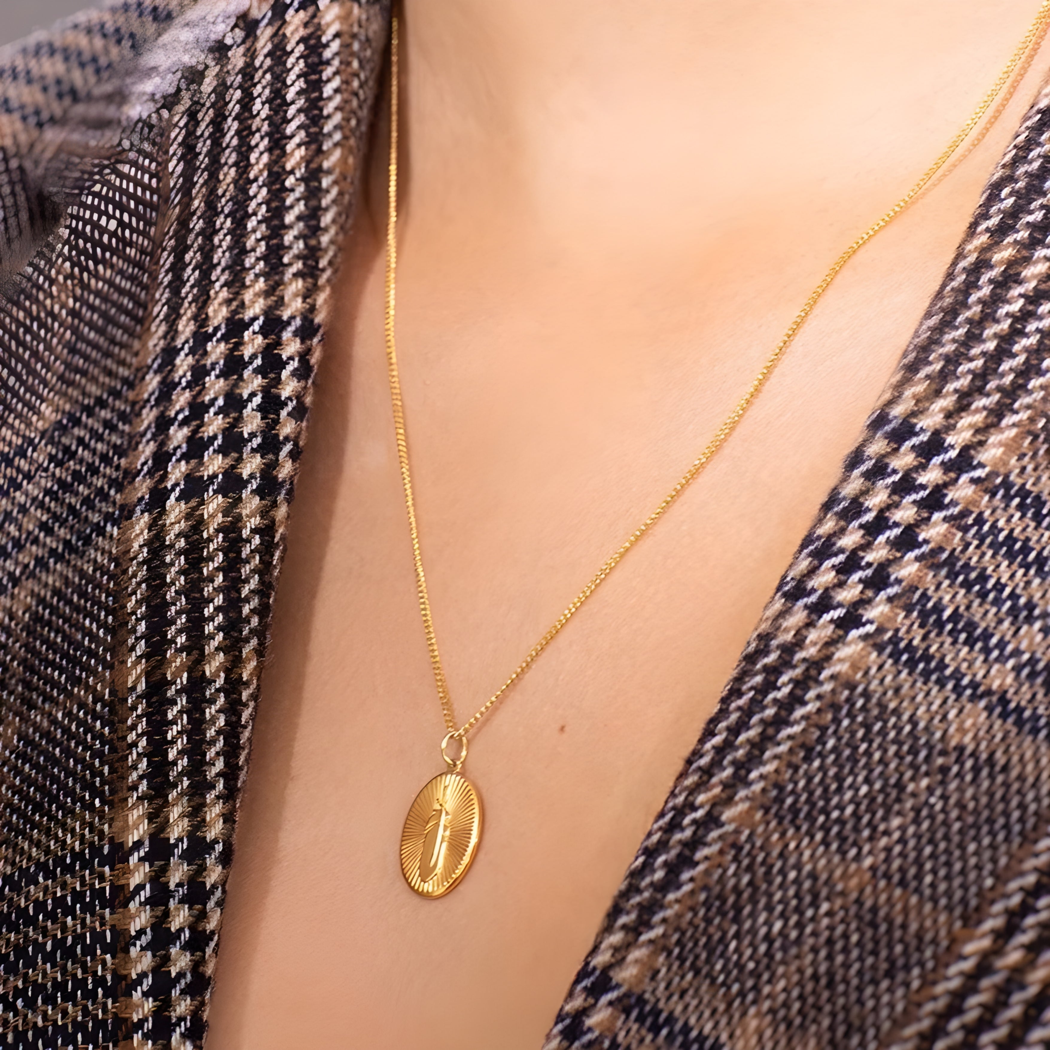 Serapha Feather Pendant Necklace