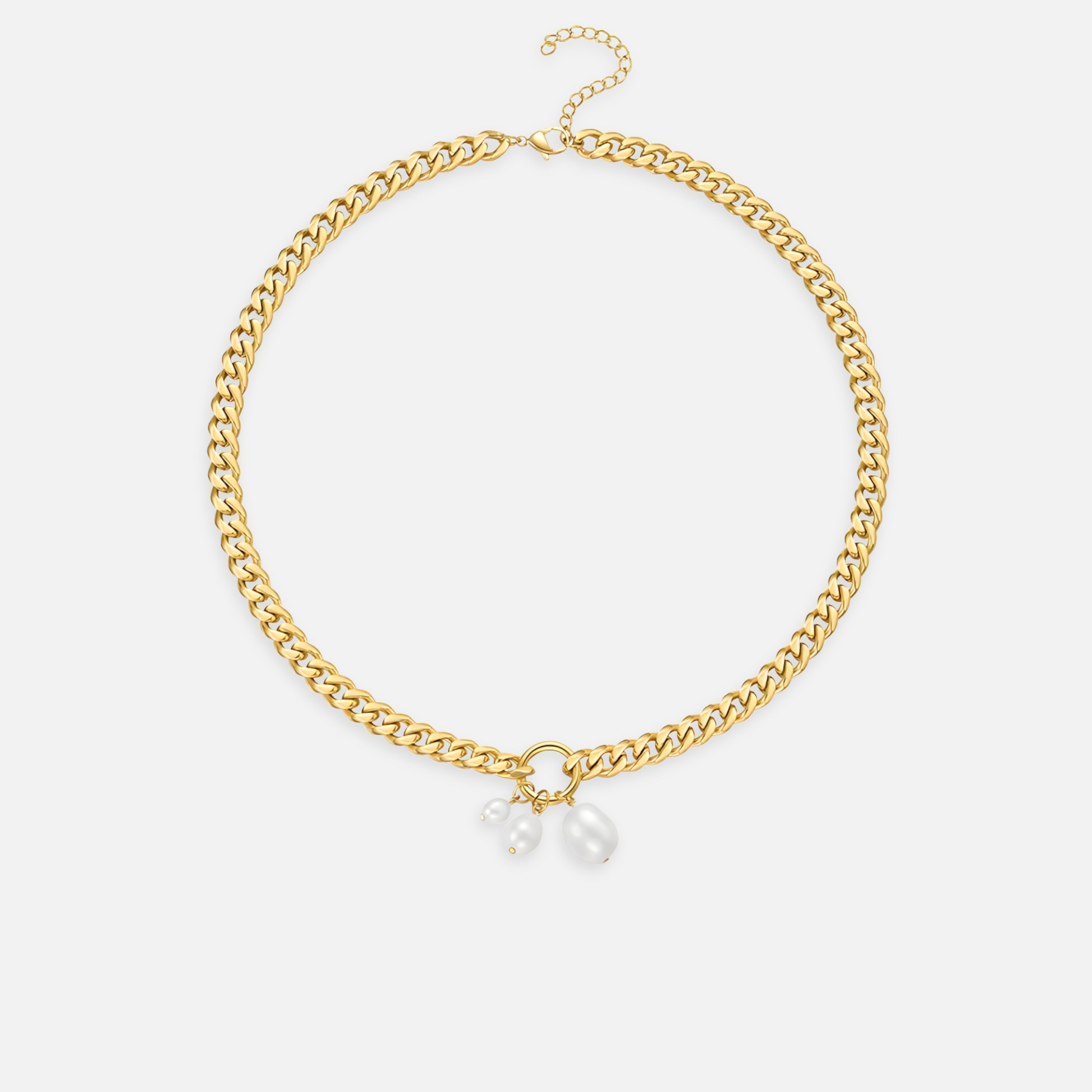 Eden Pearl Cuban Necklace