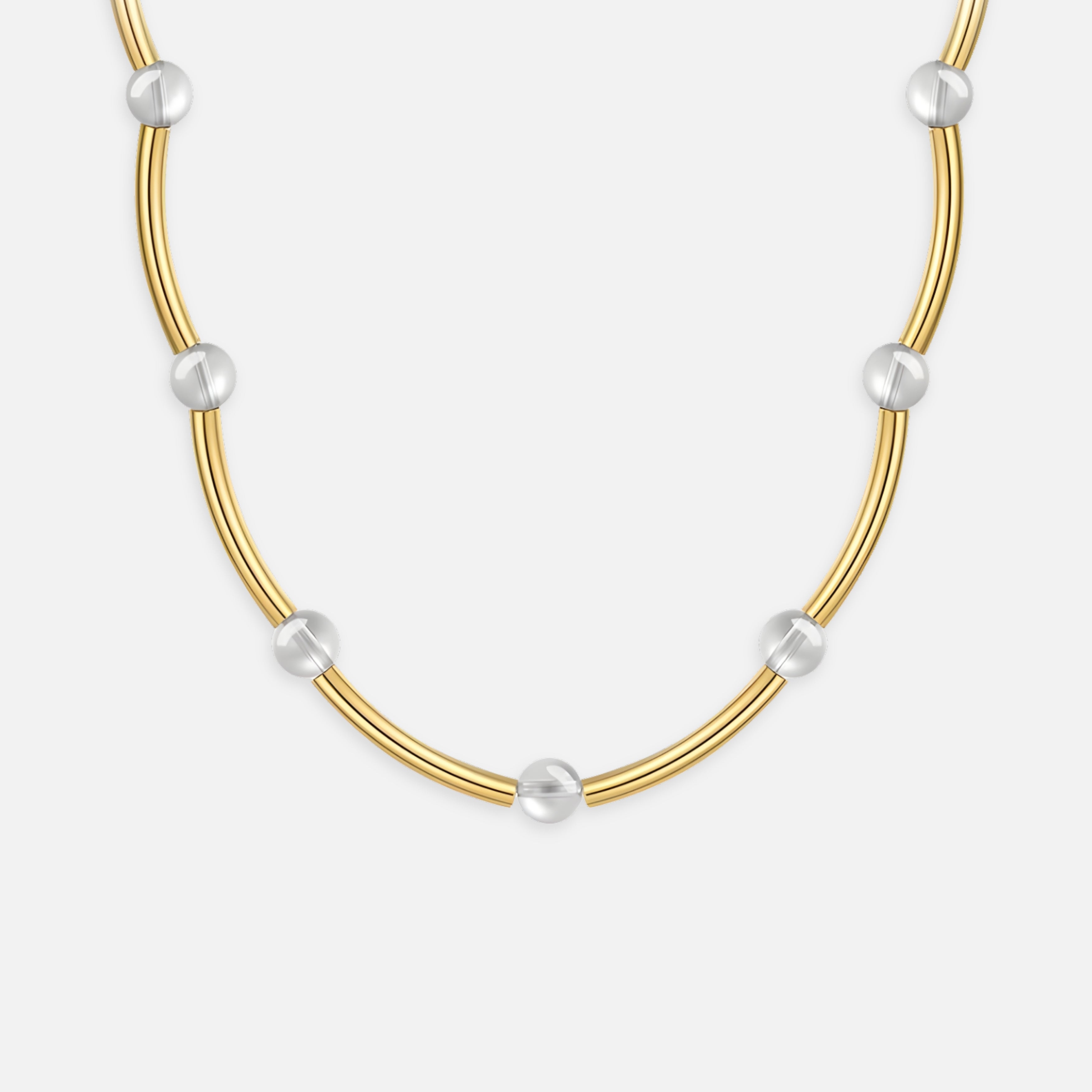 Prism Glass Bead Necklace