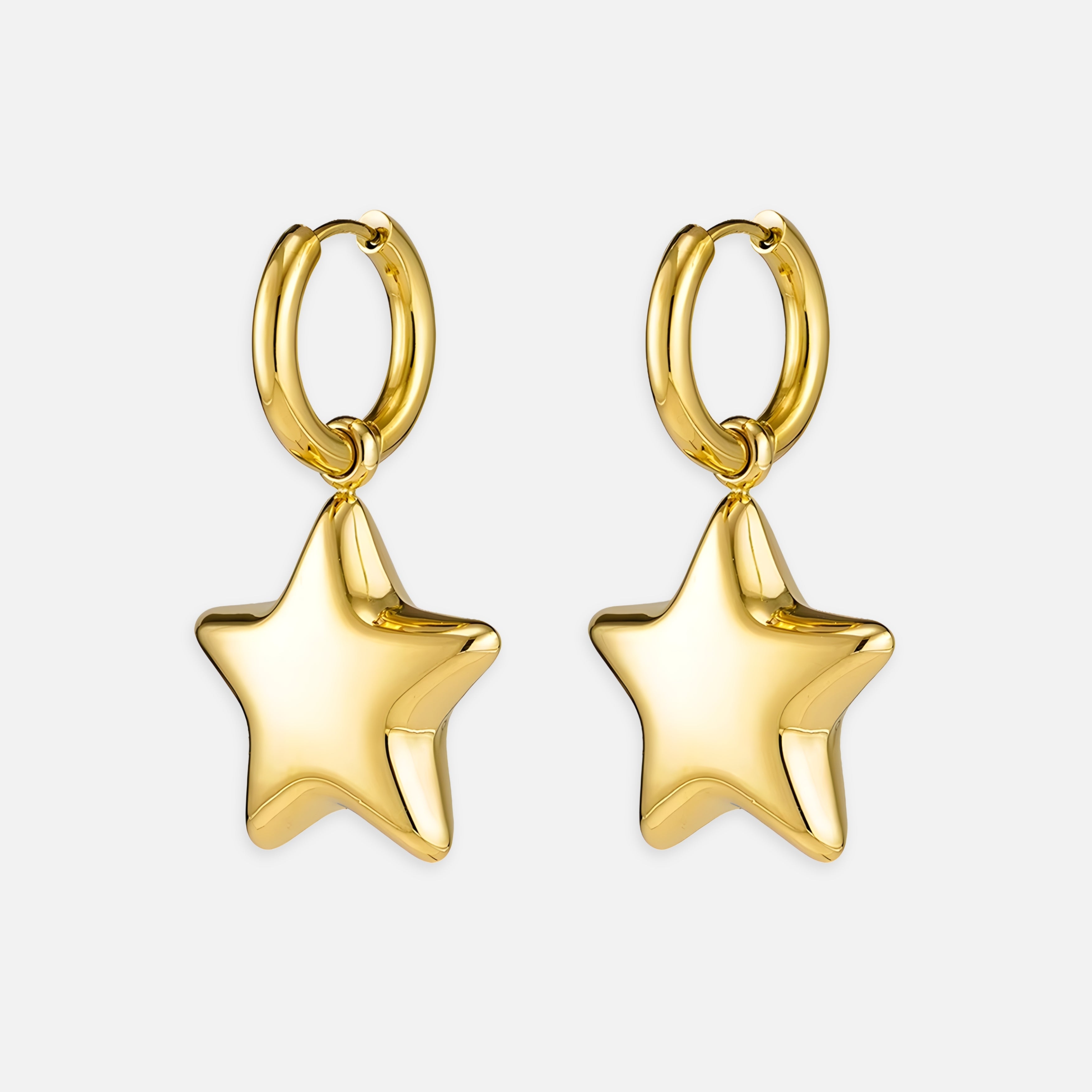 Solis Star Hoop Earrings