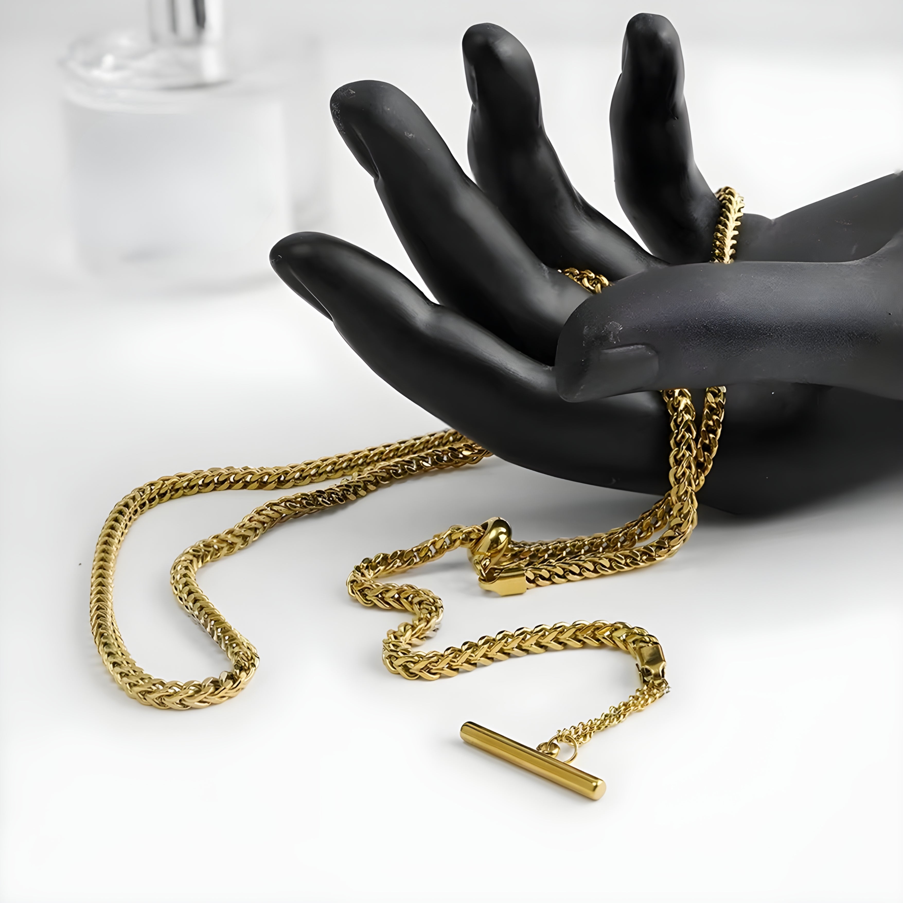 Forge Dragon T-Bar Necklace