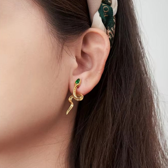 Serpent Zircon Earrings