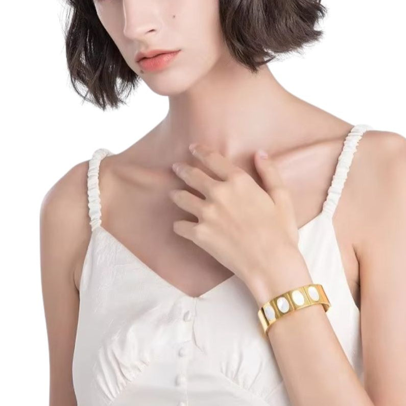 Azure Mother of Pearl Cuff