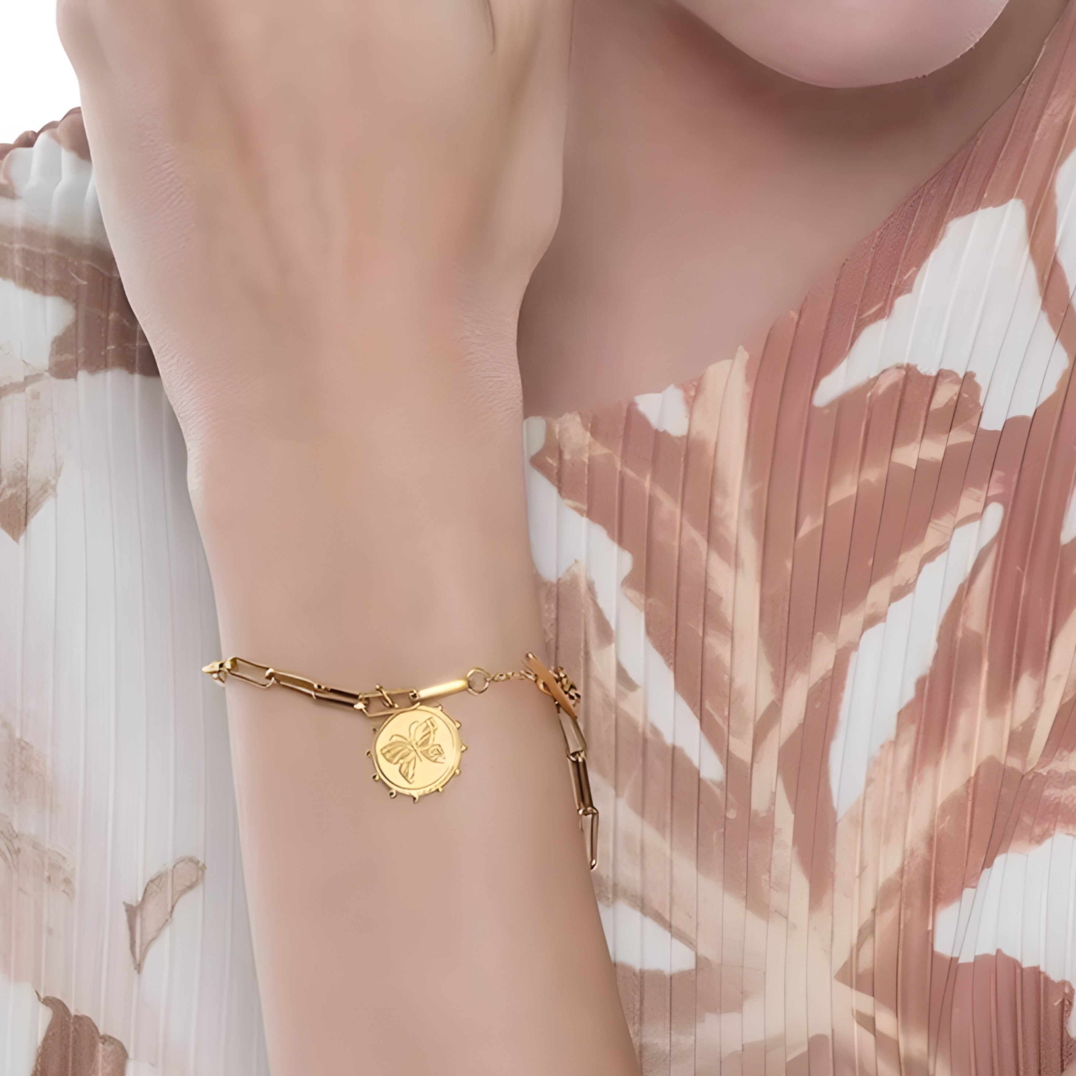 Aurelia Butterfly Gold Bracelet