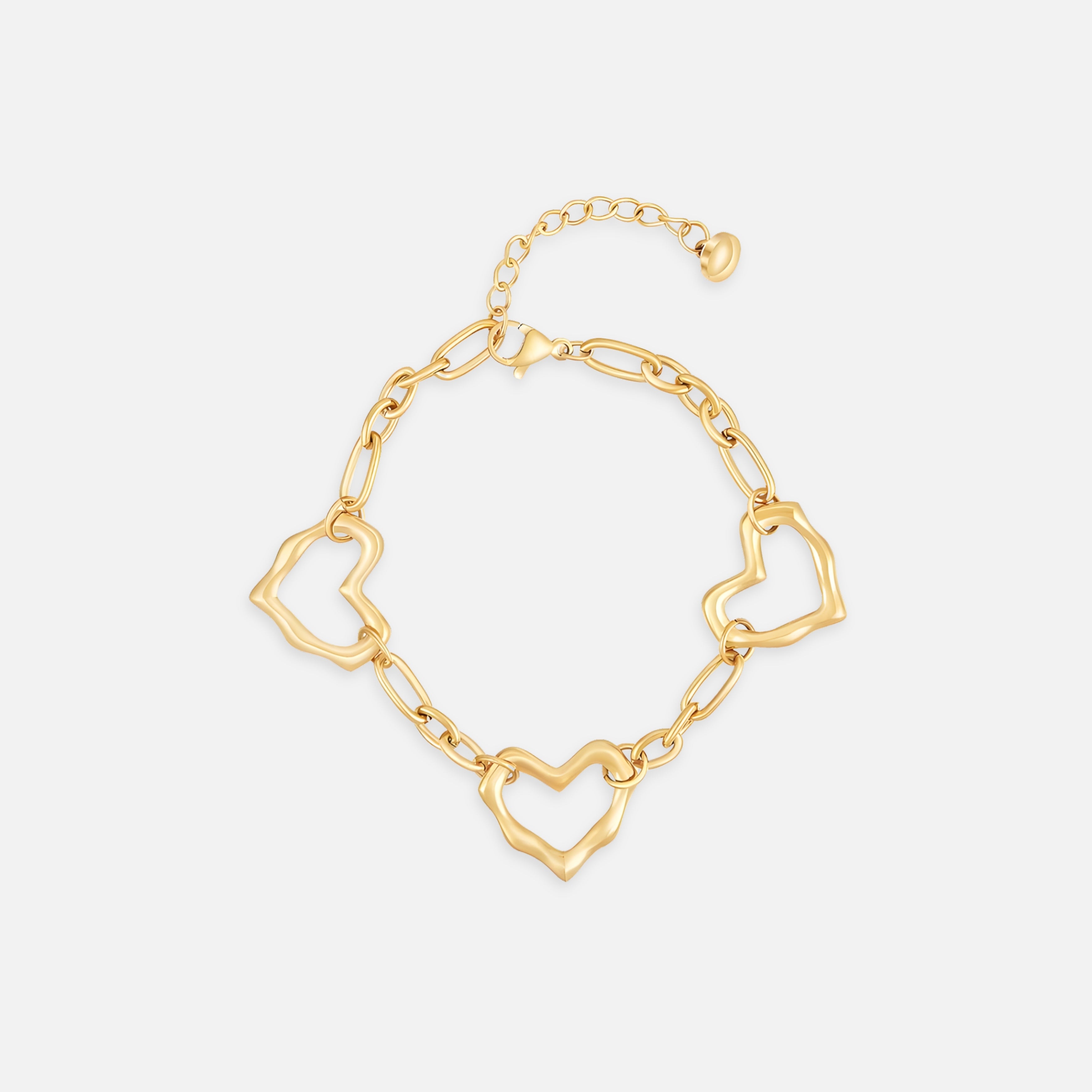 Amour Heart Gold Bracelet