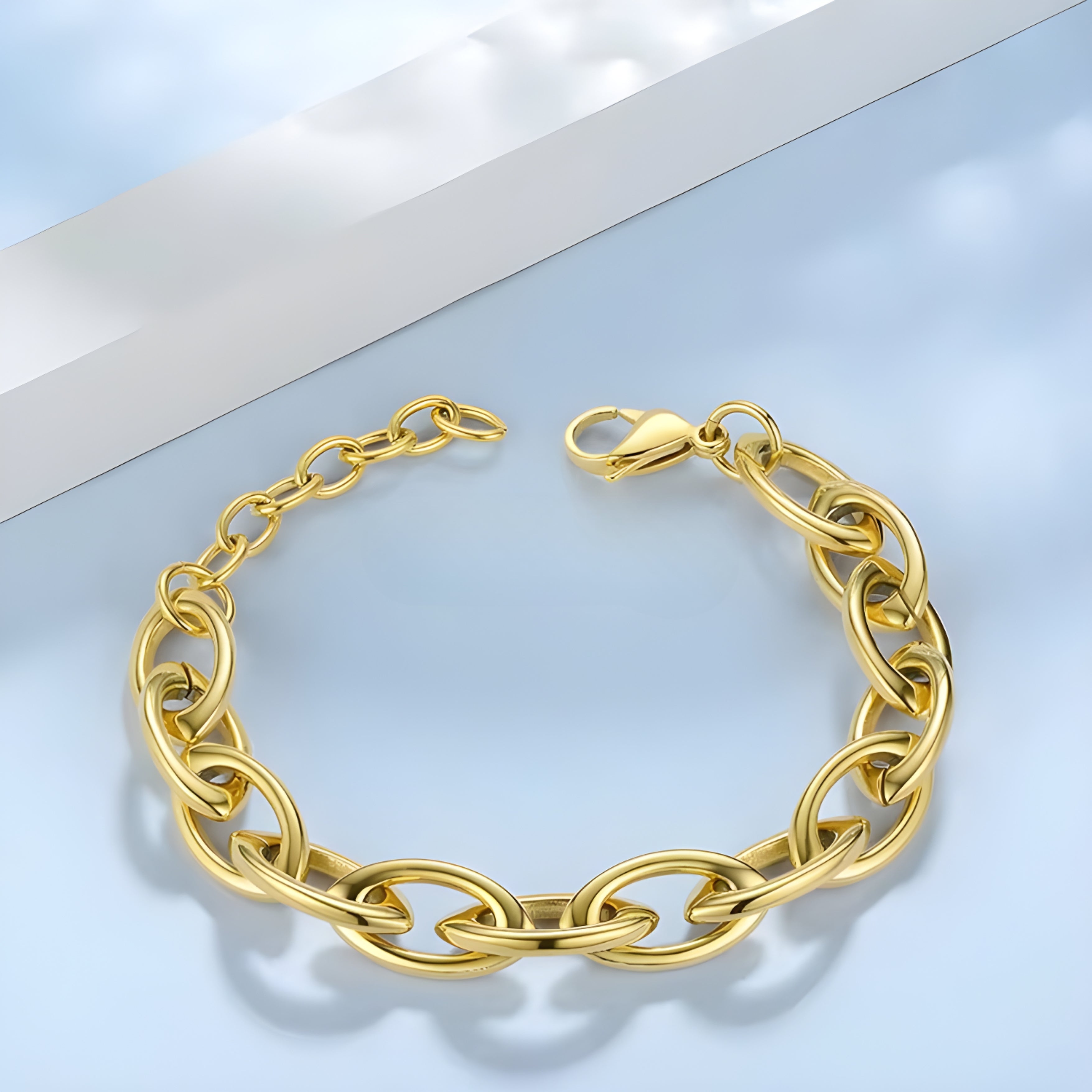 Bold Oval Chain Bracelet