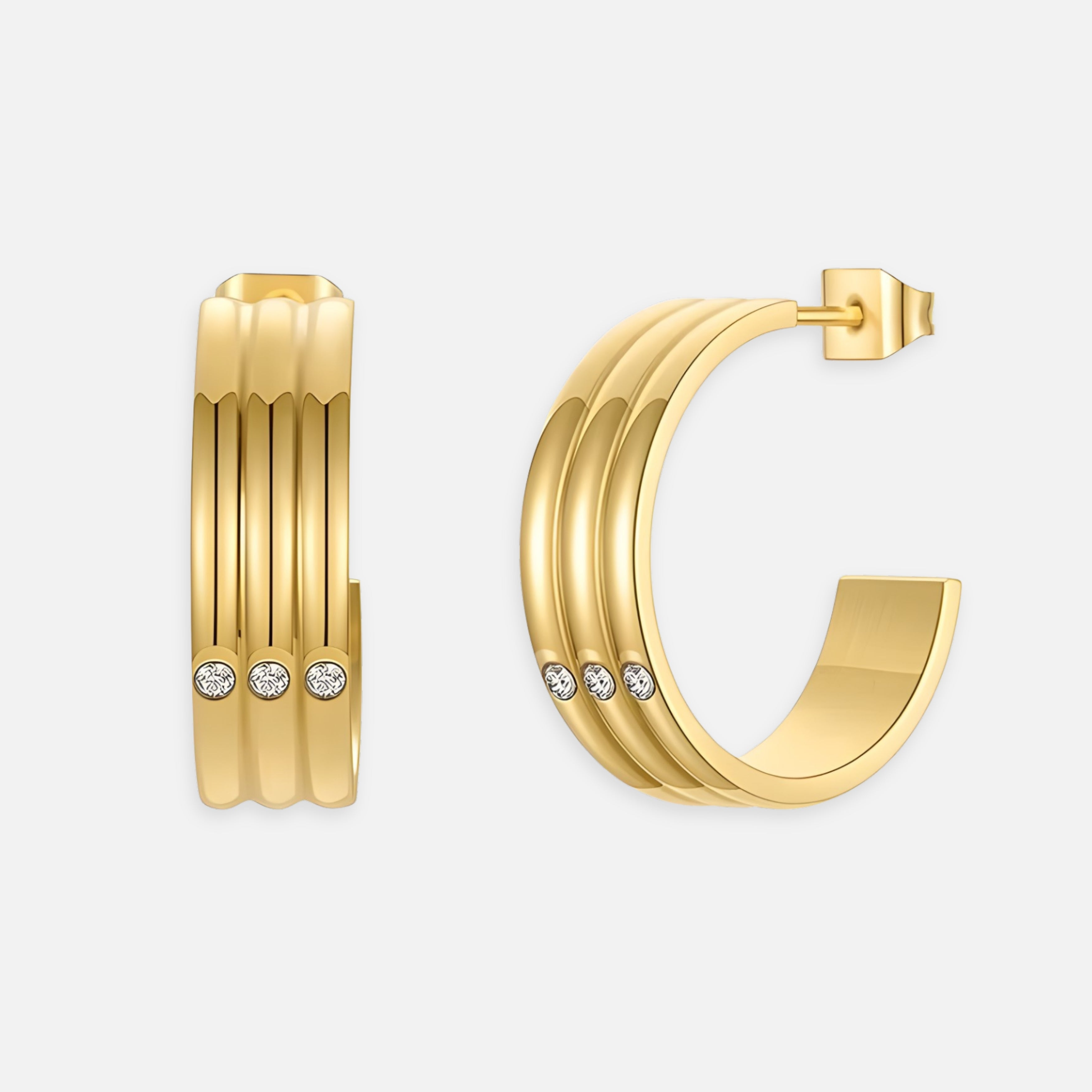 Tricia Crystal Hoop Earrings