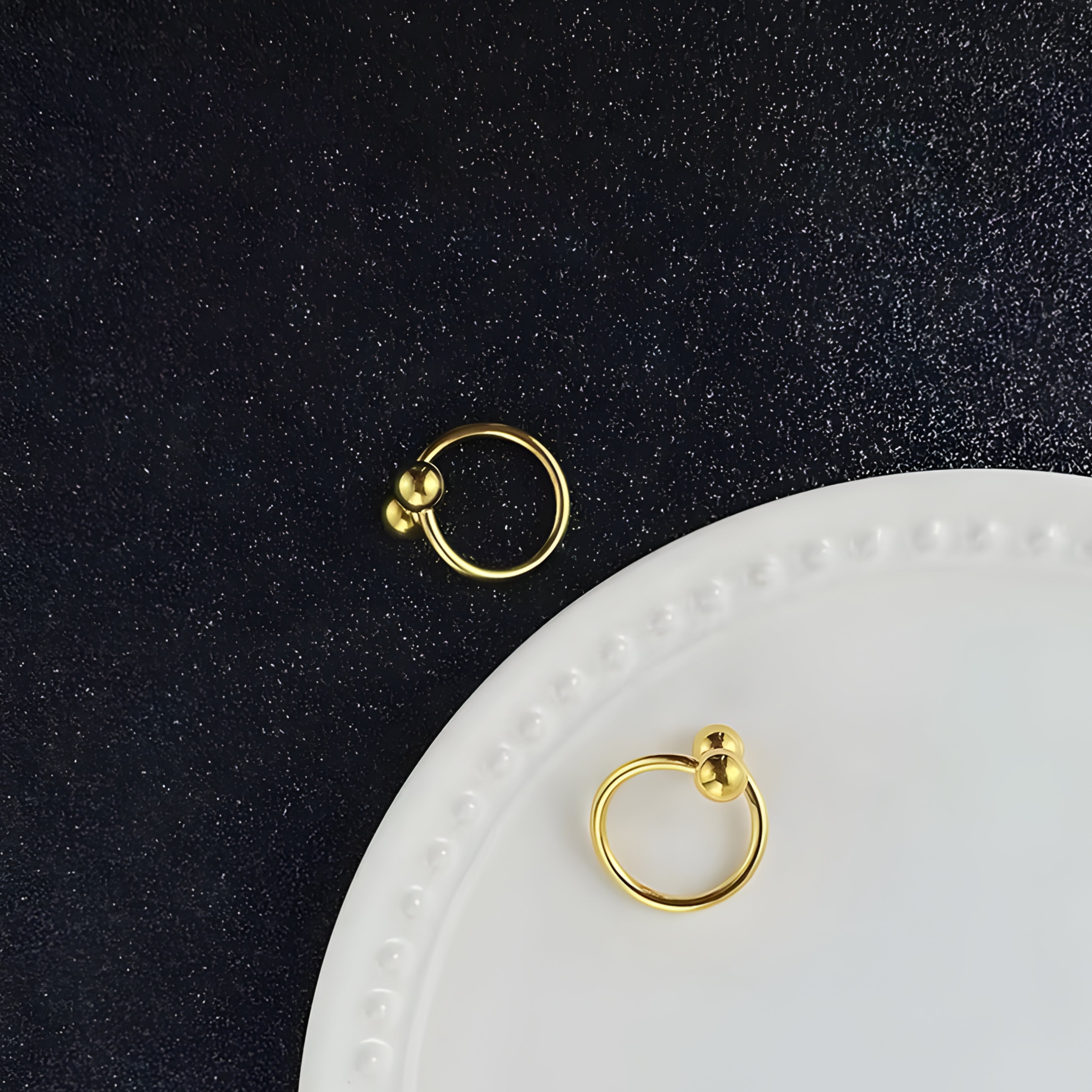 Aura Gold Cuff Earrings