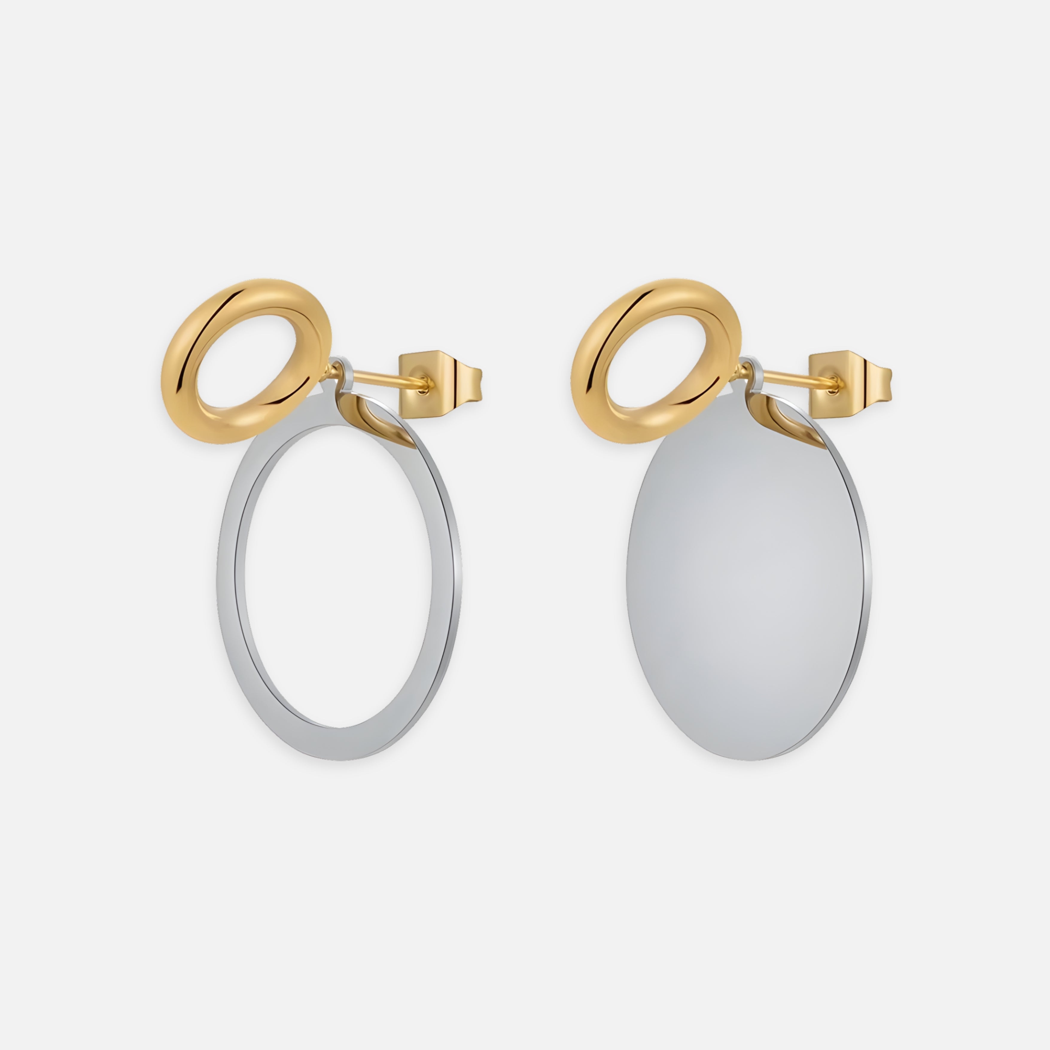 Eclipse Geometric Gold Earrings