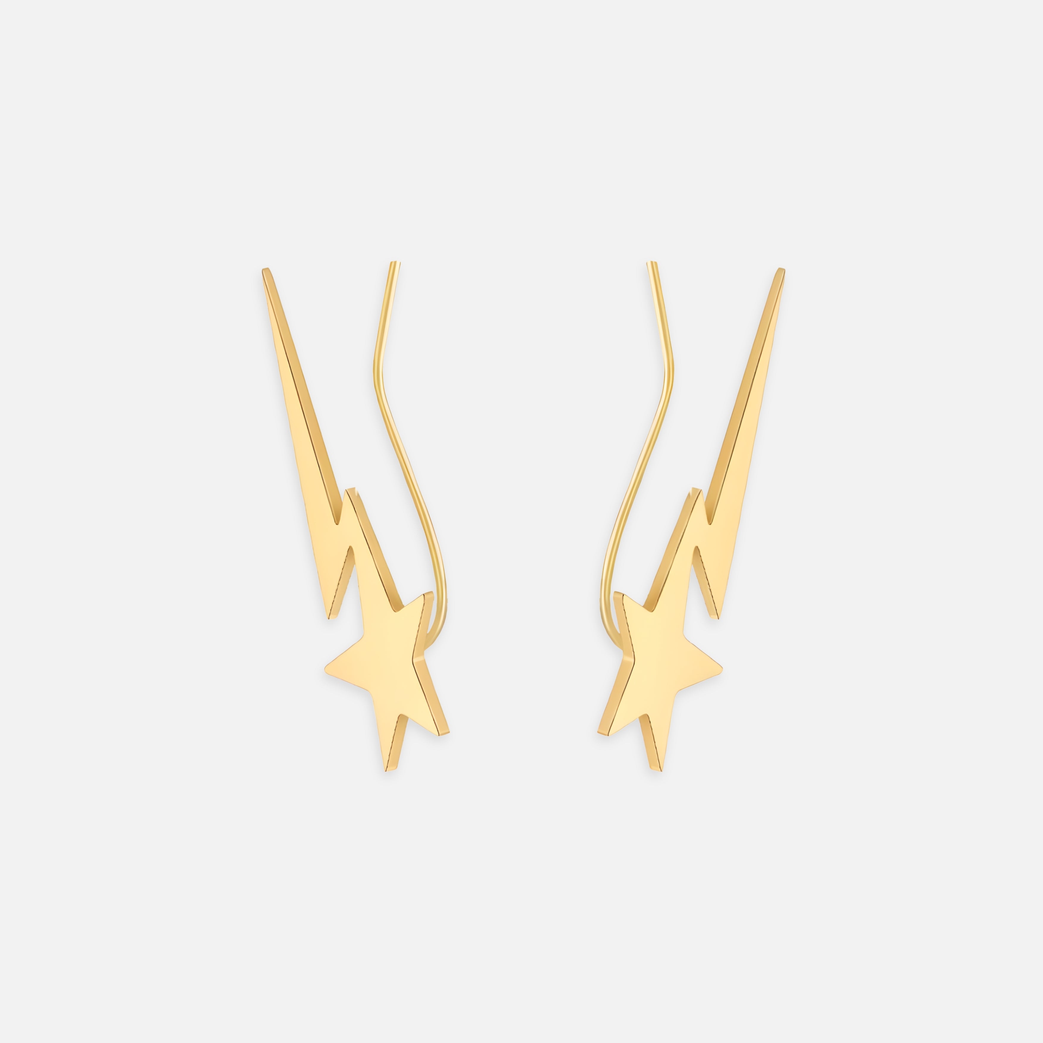 Lynx Star Gold Earrings