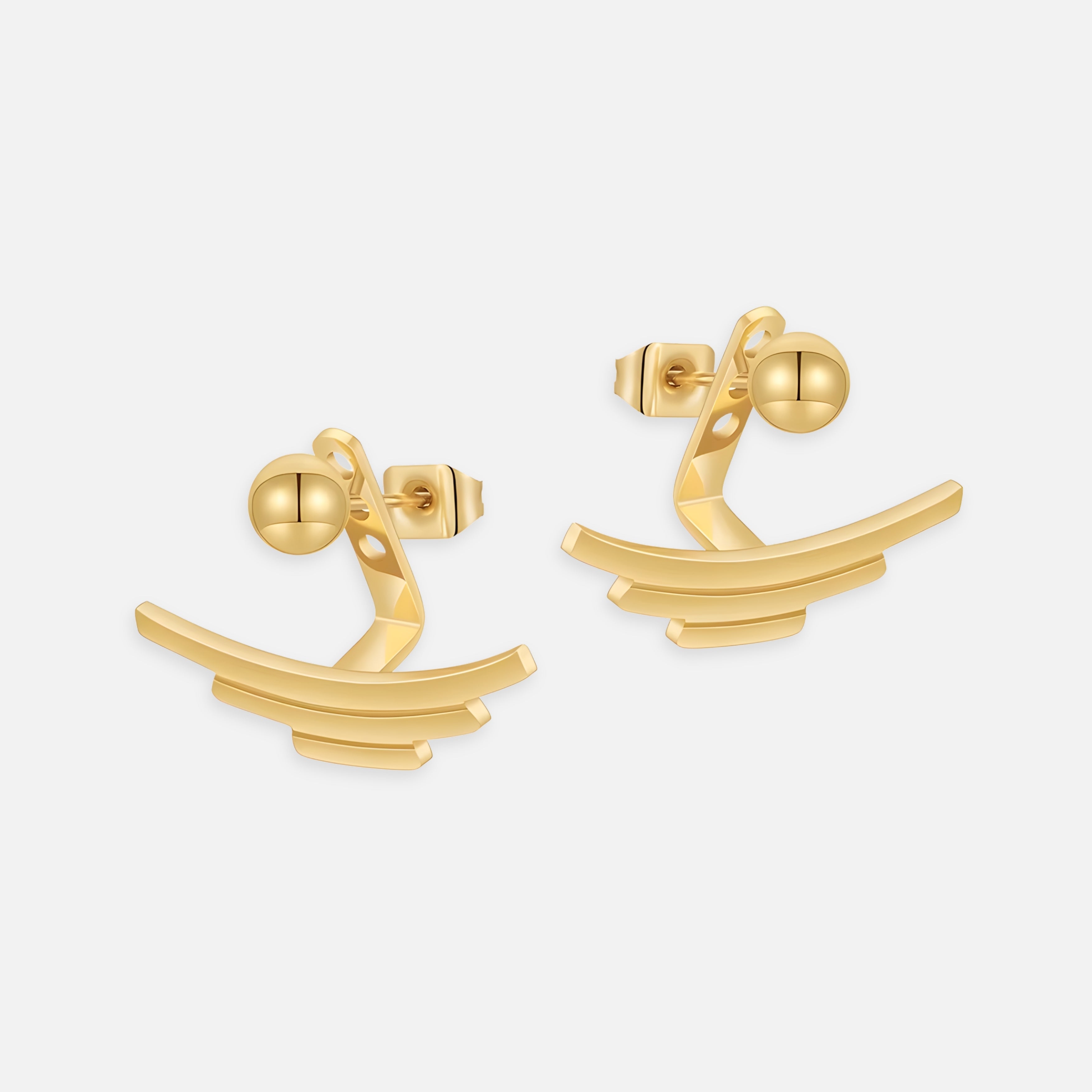 Arcus Irregular Gold Earrings
