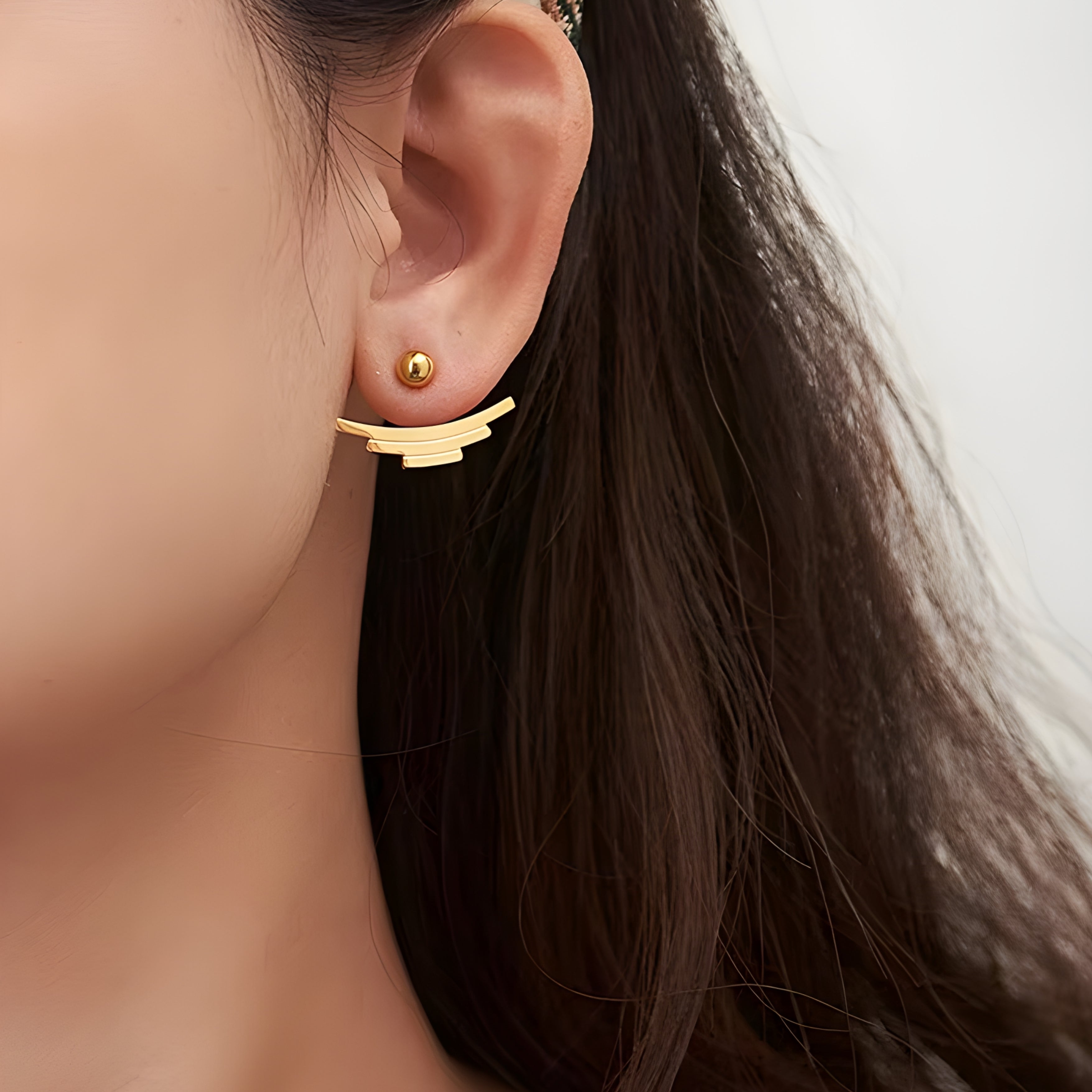 Arcus Irregular Gold Earrings