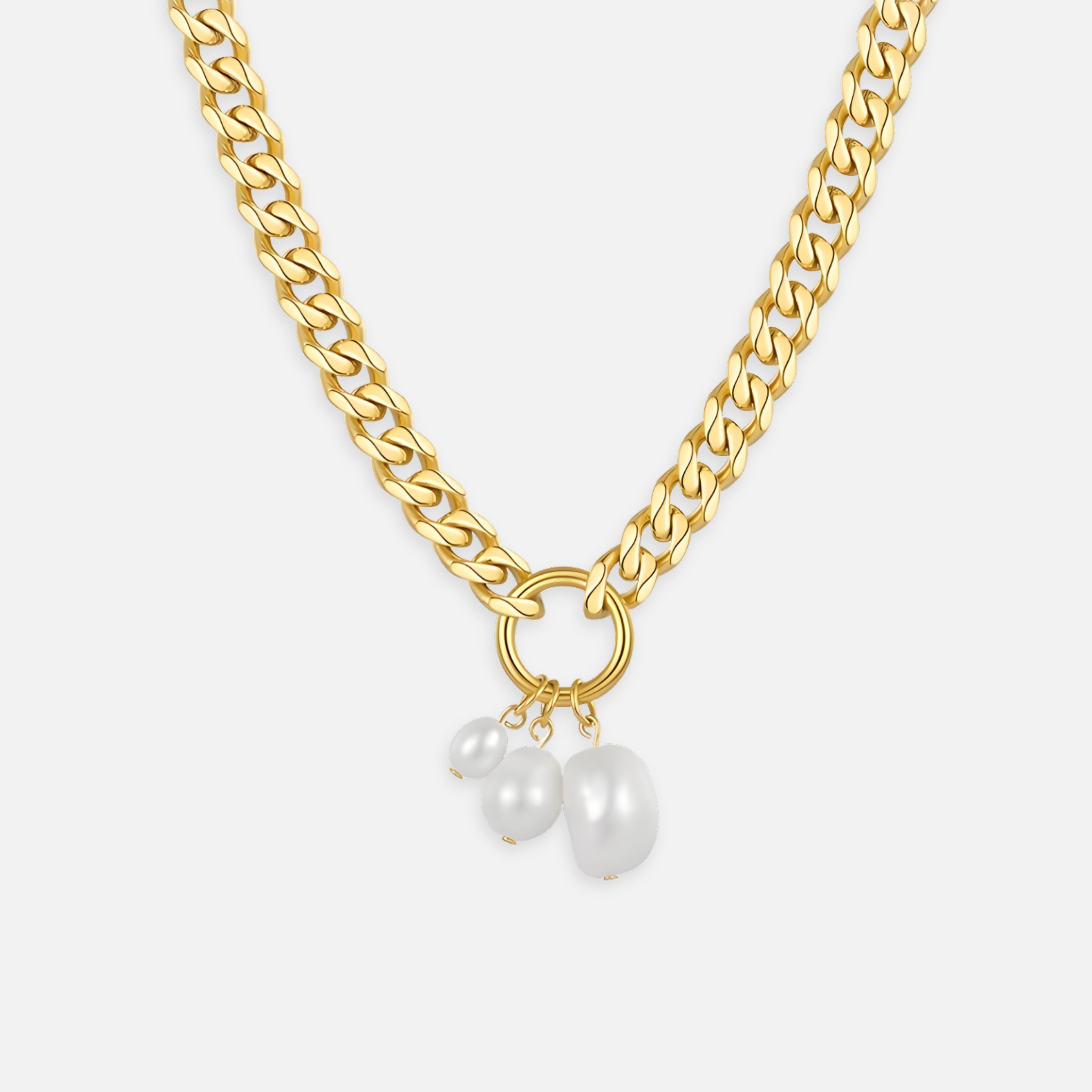 Eden Pearl Cuban Necklace