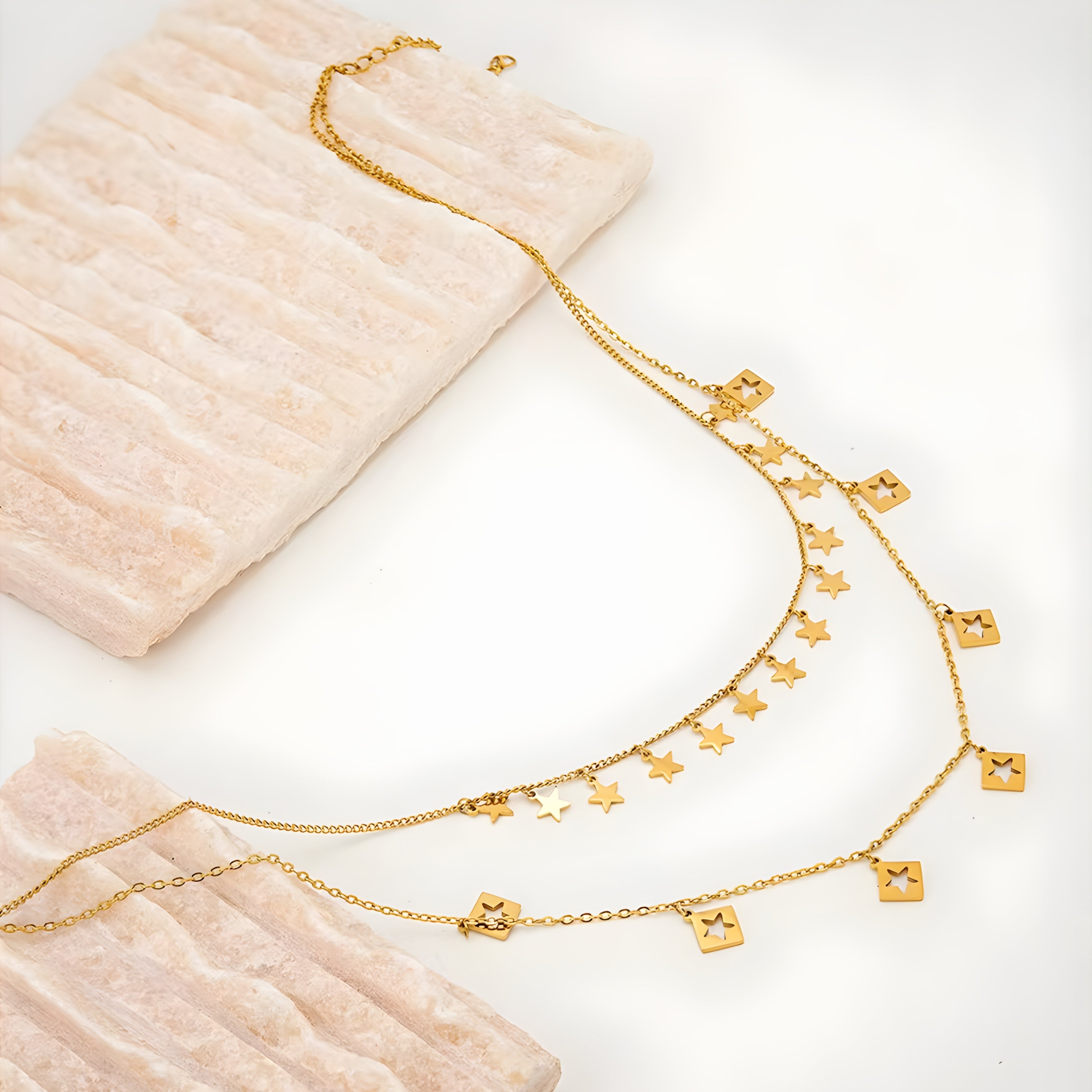 Starlight Double Layer Charm Necklace