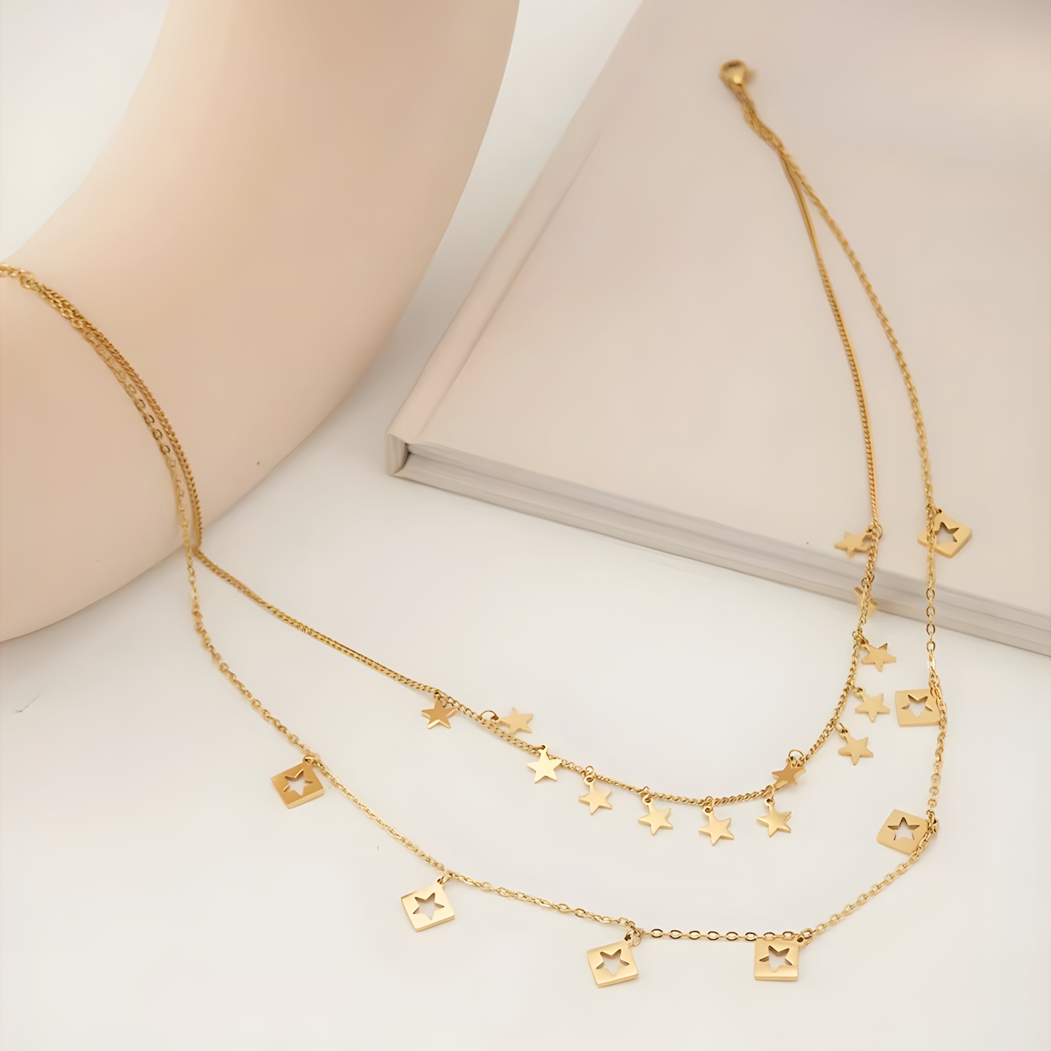 Starlight Double Layer Charm Necklace